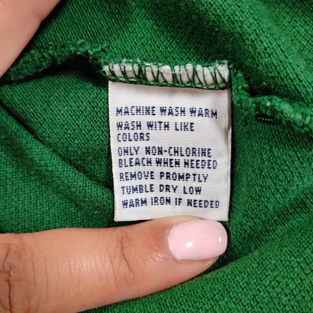 VTG Polo Ralph Lauren Men Green Custom Fit Hunter Jumper Crest Polo Shirt Size M